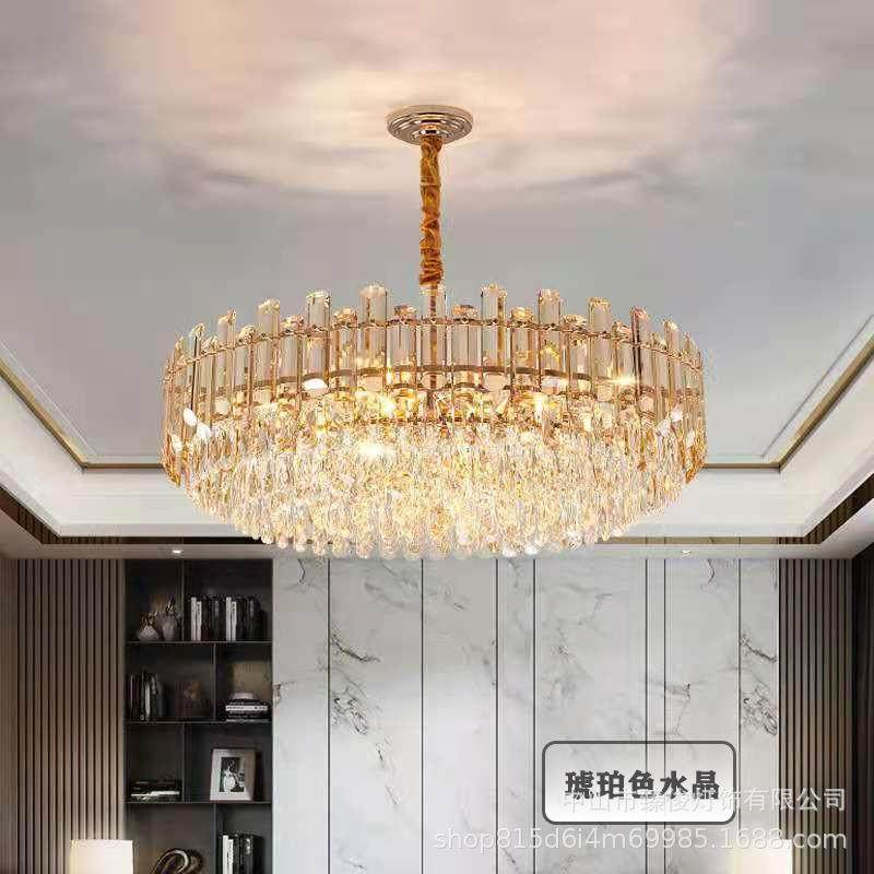 轻奢灯后现代水晶吊灯简约尚大灯中山具客厅餐厅吊气灯厂时611家,家装灯饰光源,智能吊灯,淘宝优惠券,粉丝福利购,淘宝优惠卷