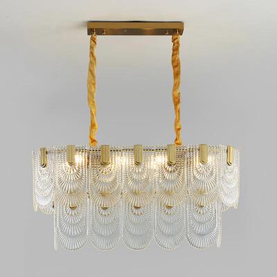 L代DE水晶灯长方形公寓复式简约创意水晶晶吊灯现水吊TYD3005灯高