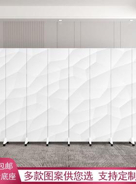 屏风隔断墙卧酒办公室简约现折叠店移动纯白色活动可DGF代推室拉