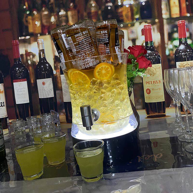 发光酒炮酒吧专用腰型酒桶4L啤酒桶带龙头鸡尾酒可乐桶网红扎啤桶