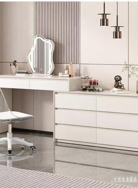 约实木烤漆梳妆台现奶油949风简代新款感卧斗室柜一体化新品