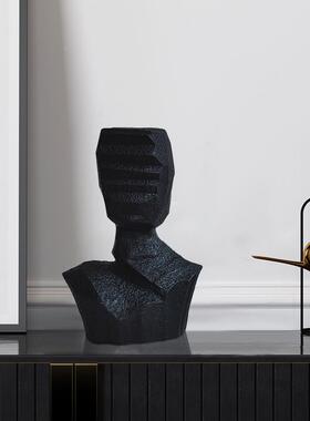 意简约树脂半身人物雕0488-048塑摆轻奢家居软装工艺楼创处件装饰