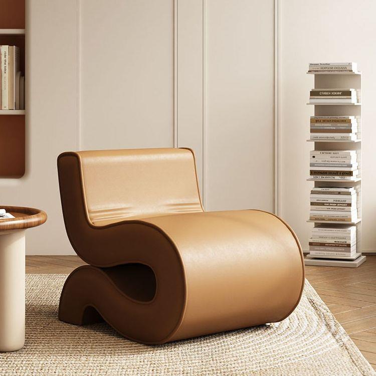 轻奢单人沙AZT发客厅卧室民椅人宿酒店接待家用简约型小户皮艺懒