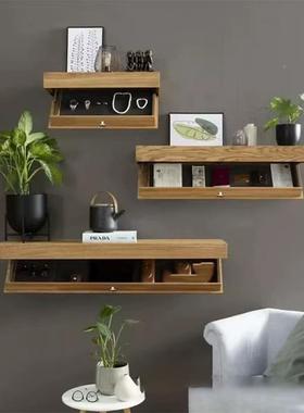 新用款酒木制置物架现代简约壁挂式家柜无品牌/壁架浮动木质搁物