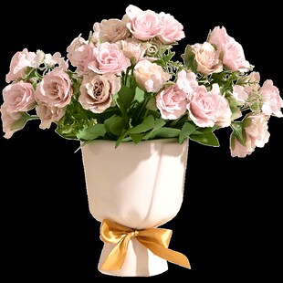 北欧多肉手捧造型陶瓷花瓶多肉花盆粗陶插花餐桌装饰品摆件花器