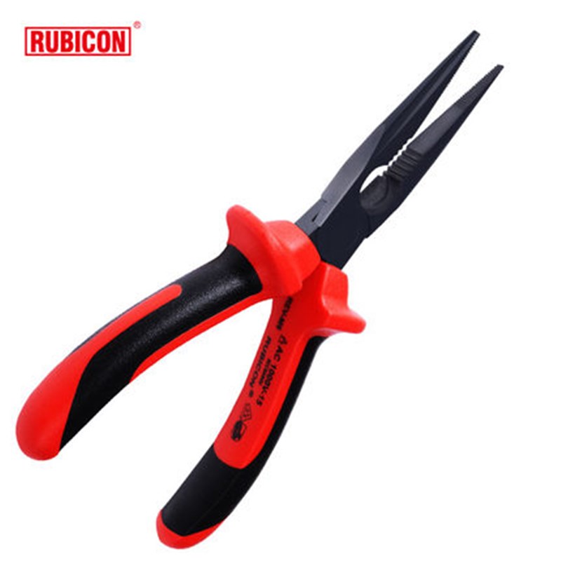 日本正品罗宾汉RUBICON防高压尖嘴钳 绝缘尖嘴钳 绝缘钳子REV-M6