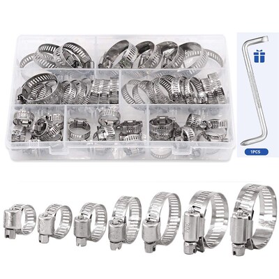304不锈钢美式卡箍可调节喉箍管夹抱箍圈水管箍强力箍管卡6-38mm