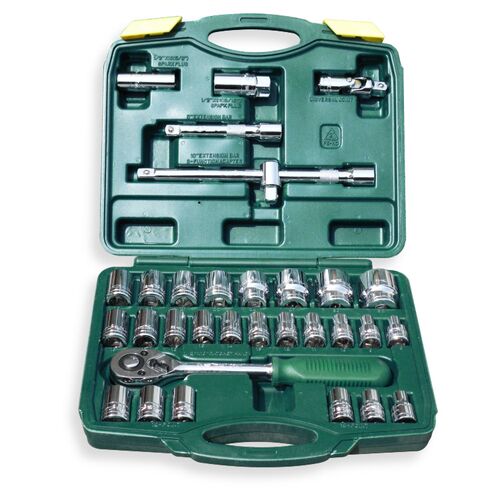 胜达工具 32件A款套筒工具套装 汽修机修6角型套筒工具箱 包邮