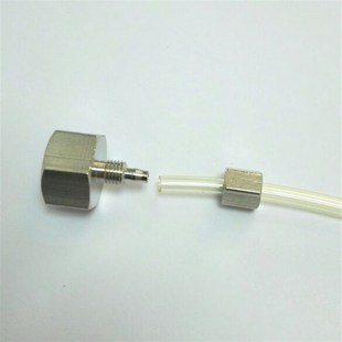 金属气管快拧接头 一边内螺纹G1/4 一边可连接外径4mm气管 1/4-4