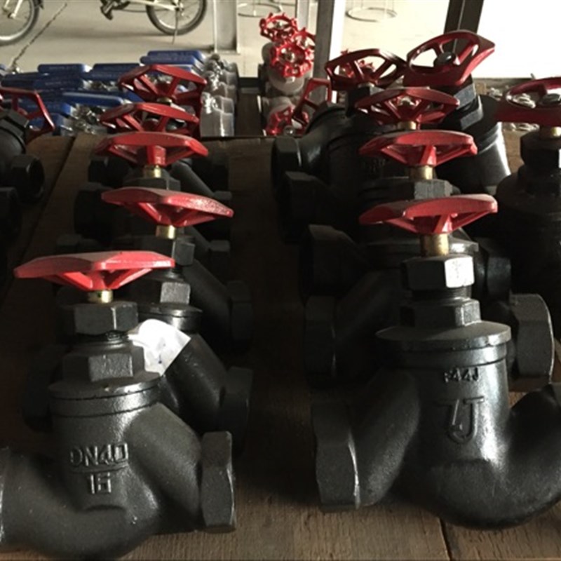 竹箦暖气开关阀门 铜芯铸铁丝扣截止阀DN15 20 25 40 4分 6分 1寸