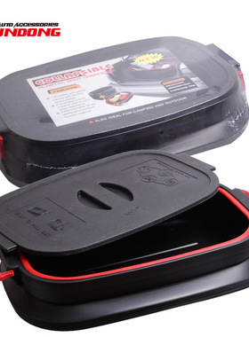 车载37L 置物箱 折叠伸缩垃圾桶 水桶 置物桶 黑色带盖 OPP吸塑装