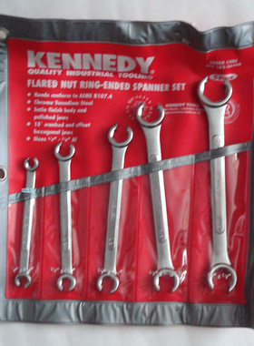 进口英国肯尼迪 KENNEDY 5件英制套装油管螺母扳手 KEN-582-3659K