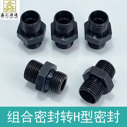 液压接头H型公制变径高压油管卡套式变径外丝直接M14 16 18 20 22 - 封面