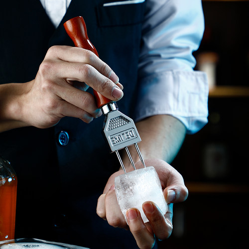 调酒师冰锥  三叉戟酒吧破冰凿冰器威士忌冰球三头锥调酒碎冰工具