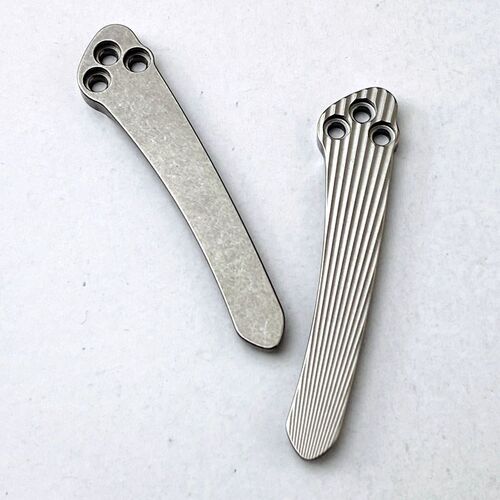 Spyderco蜘蛛C81钛合金夹子 一体夹子钛合金蜘蛛刀C223背夹钛配件