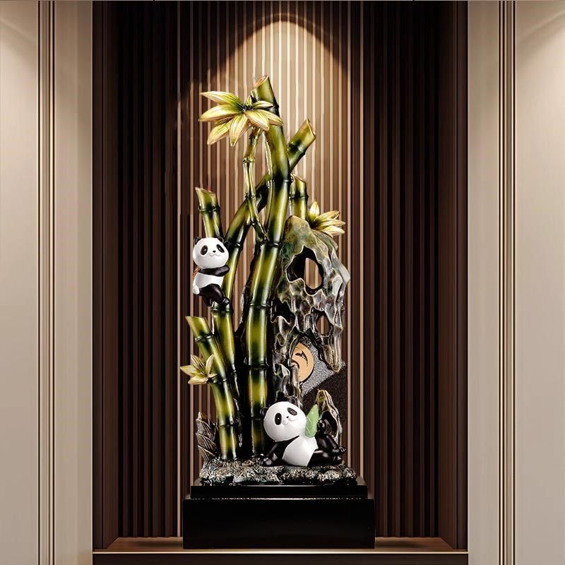 现代简约新中式招财竹子摆件客厅入户玄关办公室装饰乔迁新居礼品
