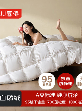 【抢购!】羽绒被95白鹅绒冬加厚春秋保暖结婚被芯 官方旗舰店正品
