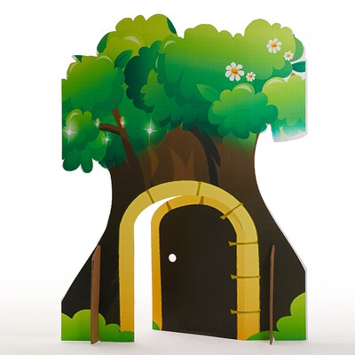 幼儿园学校e商务会议舞台戏剧表演道具婚庆场景-森林大树花草房子