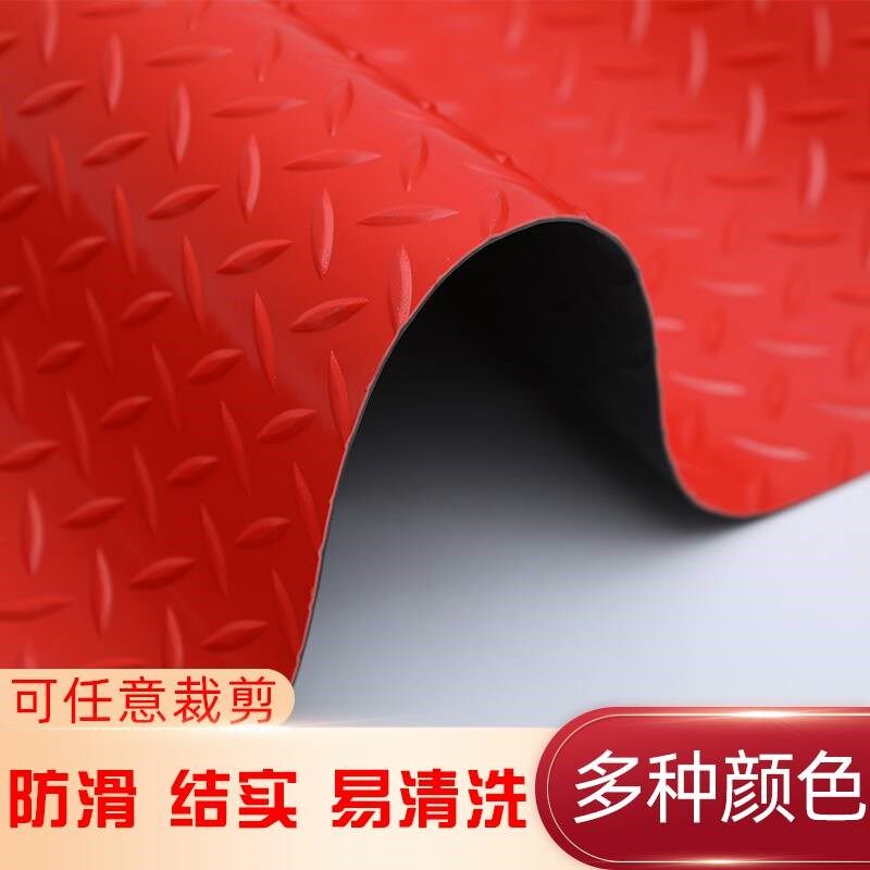 自建房毛坯房水泥地塑料红地毯室外走廊牛筋地胶浴室满.铺塑胶地