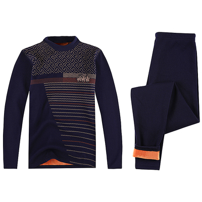 中老年保暖内衣男女士加厚加绒中年D老人爸爸大码秋衣秋裤冬季套