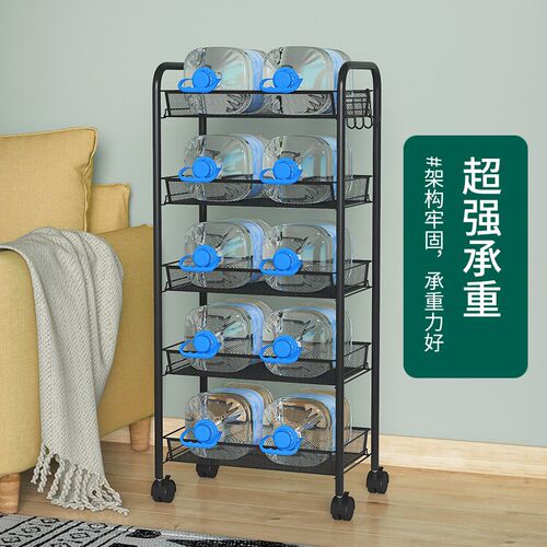 家用小推车置物i架卧室杂物收纳筐架客厅铁艺整理架陈列架子可移