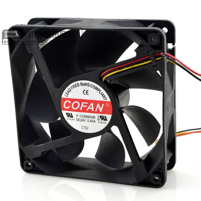 COFAN F-1238M24B 24V 0.40A 12CM 12038 双滚珠 变频器 暴力风扇