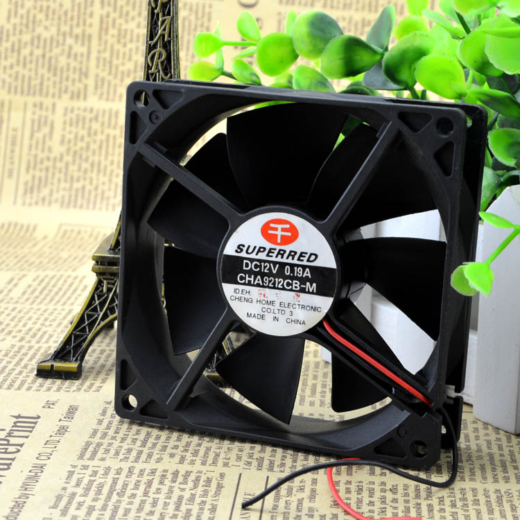 千红9225 DC12V 0.19A CHA9212CB-M 9CM超静音 双滚珠 散热风扇