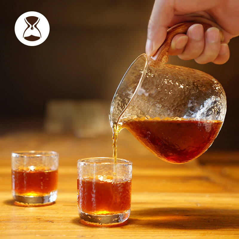泰摩 日式锤目咖啡品杯q 耐热玻璃锤纹分享壶 手冲套装公道杯茶杯