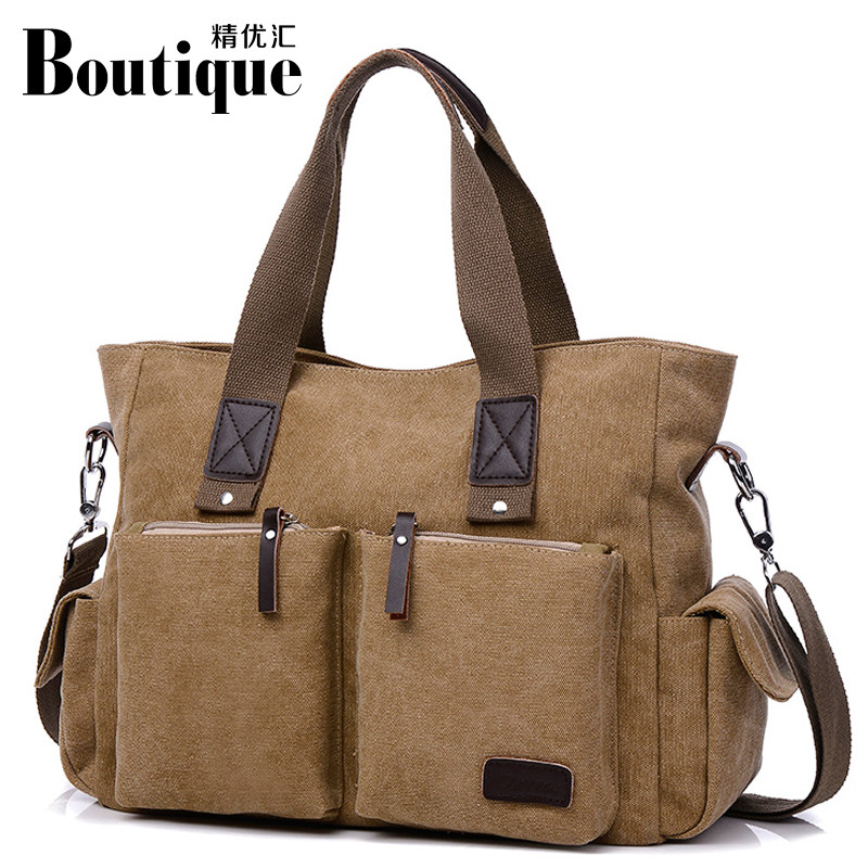 新款帆布男包单肩包斜挎手提包男士休闲商务电脑包韩版旅行背包潮
