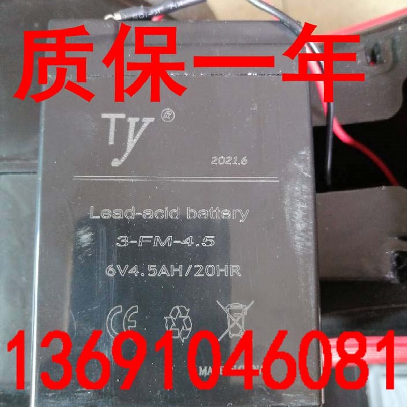 TY电池3-FM-4.5儿童玩具车6V4.5AH/20HR电子秤 童车 蓄电池