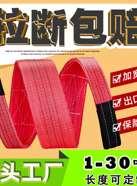 吊装带起重吊车扁平工业工程承重行车吊带5吨2T3M1吨t6米长度定制