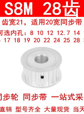 同步轮S8M28齿AF齿宽21内孔810121415171920224同步带轮HTPA28S8M