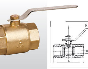 正品埃美柯212黄铜加厚开关球阀不锈钢手柄球阀DN40(1.5寸专卖店