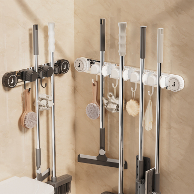 强力吸盘式拖把壁挂夹免打孔