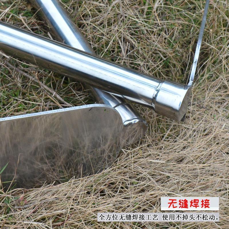 2023农具工具长柄不锈钢锄头加厚全钢耙子挖土种菜除草翻地农用锄