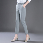薄款 夏季 女高腰显瘦直筒裤 女2024新款 西装 小个子妈妈九分休闲裤 裤