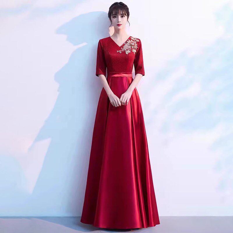 2024新款大合唱服演出服女长裙成人合唱团舞台服装学生演出合唱服