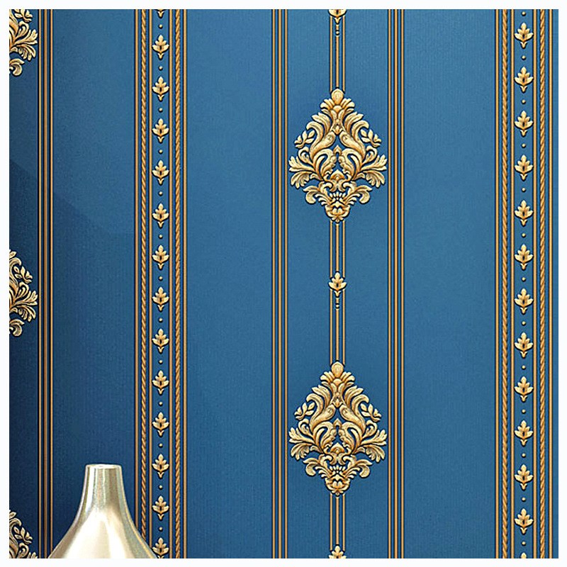 欧式墙纸自粘加厚复古大r花奢华墙贴纸自贴卧室客厅家用背景墙壁