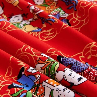 结婚百子被大红i百子图全棉四件套六件套多件套纯棉磨毛秋冬套件