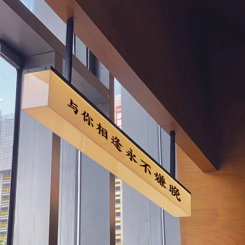 吊装压克力灯f箱广告牌店铺门头招牌橱窗悬挂吊牌灯牌通体发光定