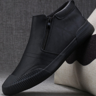 休闲高帮一脚蹬加绒棉鞋 E冬季 鞋 男鞋 男士 秋季 子2021新款 马丁 皮鞋