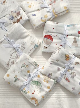 A类竹棉纤维双层纱儿童被套120150幼儿园被罩150X200单件