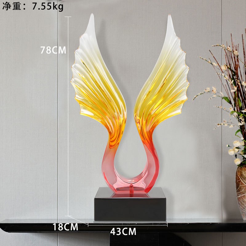 大鹏展翅抽e象雕塑摆件艺术品开业礼品流水办公室电视酒柜装饰摆
