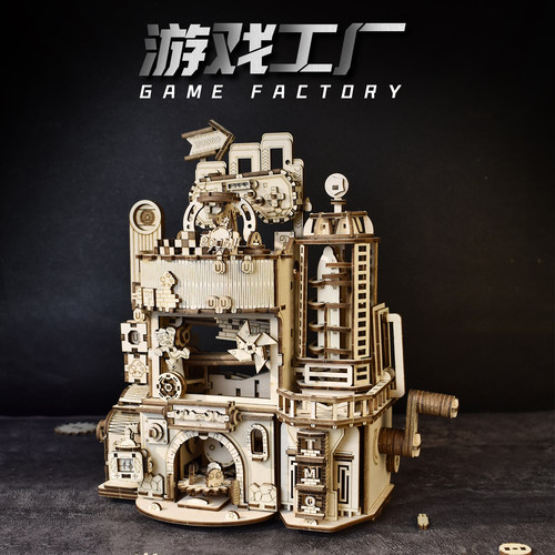 手工diy木质拼图积木3D拼装模型