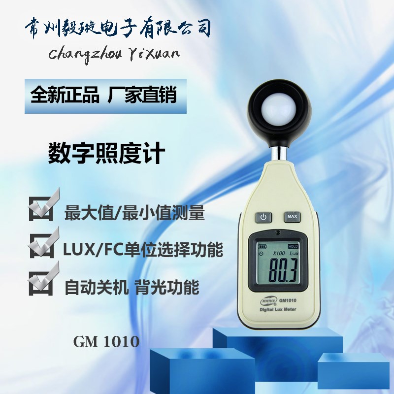 标智正品GM1010光照度计照度仪 高精度光照强度测试测光表亮度计