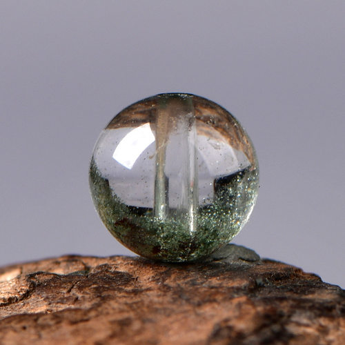 天然绿幽灵水晶散珠吊坠单珠手串配件手链项链聚宝盆手工diy材料7