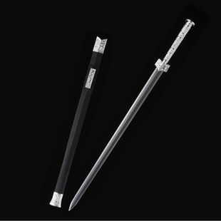 龙泉君魄刀剑传统宝剑赤霄汉剑合金柄花纹钢八面一体长剑未开刃