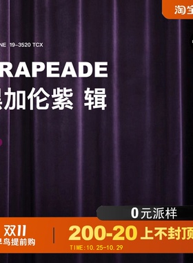 LIVING inc. 轻奢丝绒窗帘 深紫系列 2021新款客厅卧室遮光窗帘布