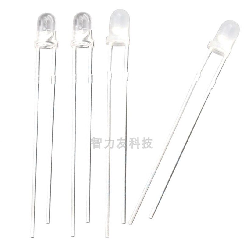 F3/3MM圆头透明雾状双色无极红绿红蓝红翠绿光LED灯珠LED灯