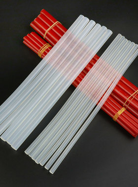 开拓 透明/黑色热熔胶条 7-11mm高粘度无烟热熔胶棒 220122